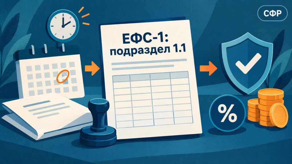 СФР: на директора — единственного учредителя нужно подать подраздел 1.1 ЕФС-1