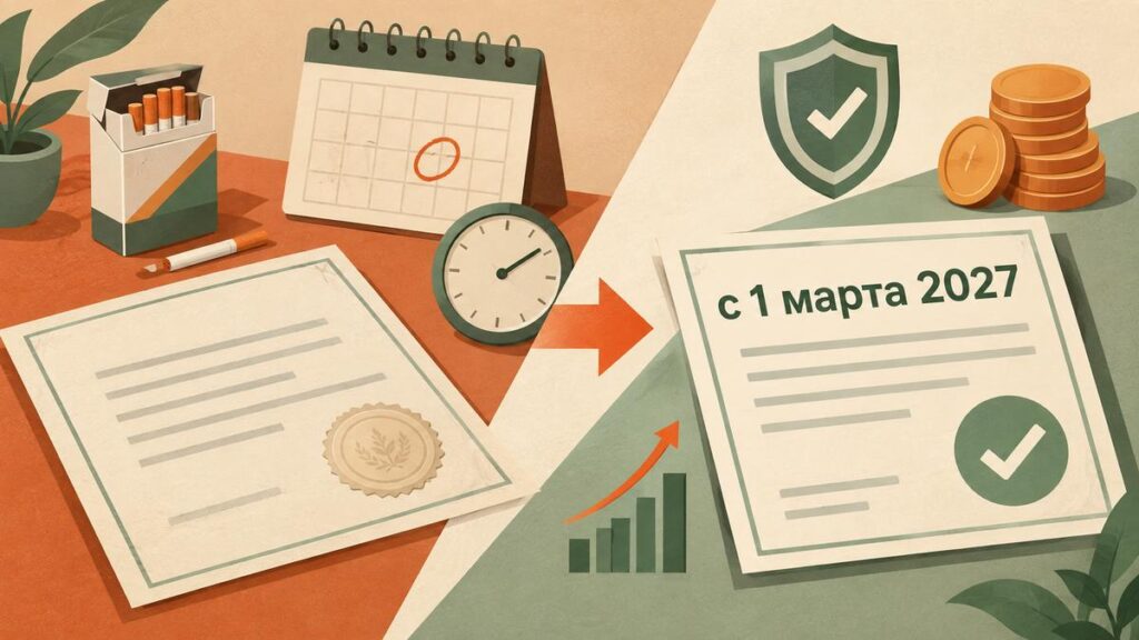 Табак и никотин: с 1 марта 2027 года торговля только по лицензии