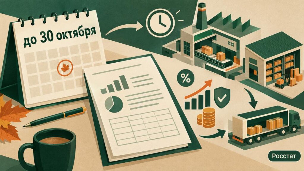 Росстат ждёт отчёт о затратах по форме № 5-З за III квартал 2026 года до 30 октября