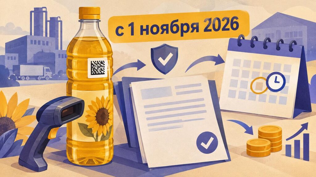 Маркировка растительного масла: поэкземплярный учёт каждой упаковки с 1 ноября 2026 года