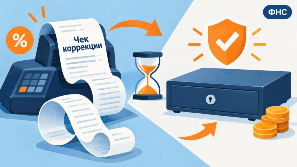 Чек коррекции: в каких случаях формируется и в какой момент смены