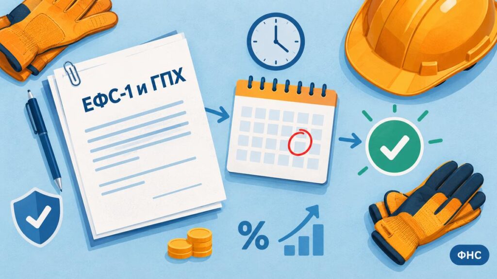 Как отчитываться по сотрудникам и исполнителям ГПХ: подраздел 1.1 ЕФС-1